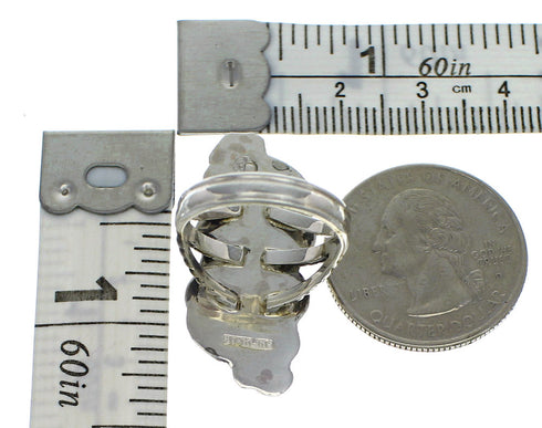 Authentic Sterling Silver Turquoise Ring Size 8 FX93366